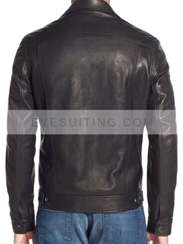 Tom Holland Uncharted 2022 Black Leather Jacket