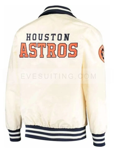 Houston Astros Star Cream Captain II Zipper Starter Jacket