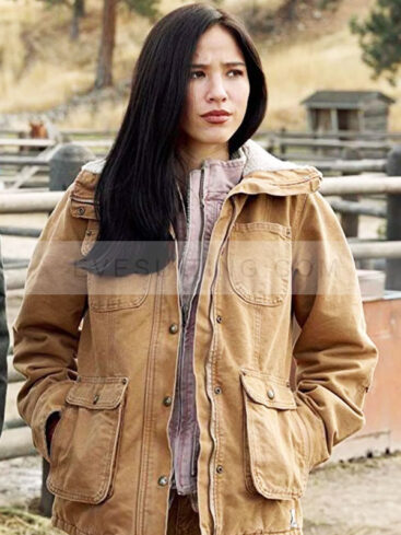 Kelsey Asbille TV Series Yellowstone S02 Brown Cotton Jacket