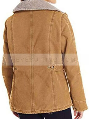 Kelsey Asbille TV Series Yellowstone S02 Monica Dutton Brown Cotton Jacket