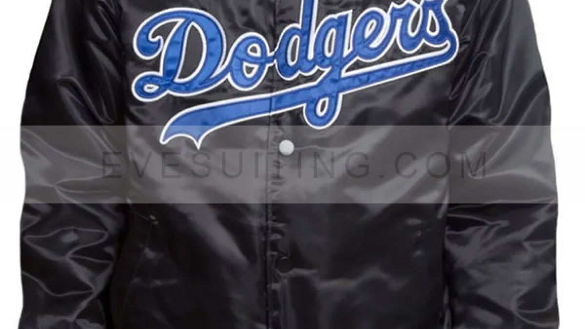 Dodgers Black Starter Jacket  Los Angeles Black Bomber Jacket