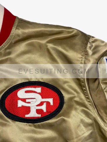 San Francisco 49ers Gold Bomber Starter Varsity Jacket