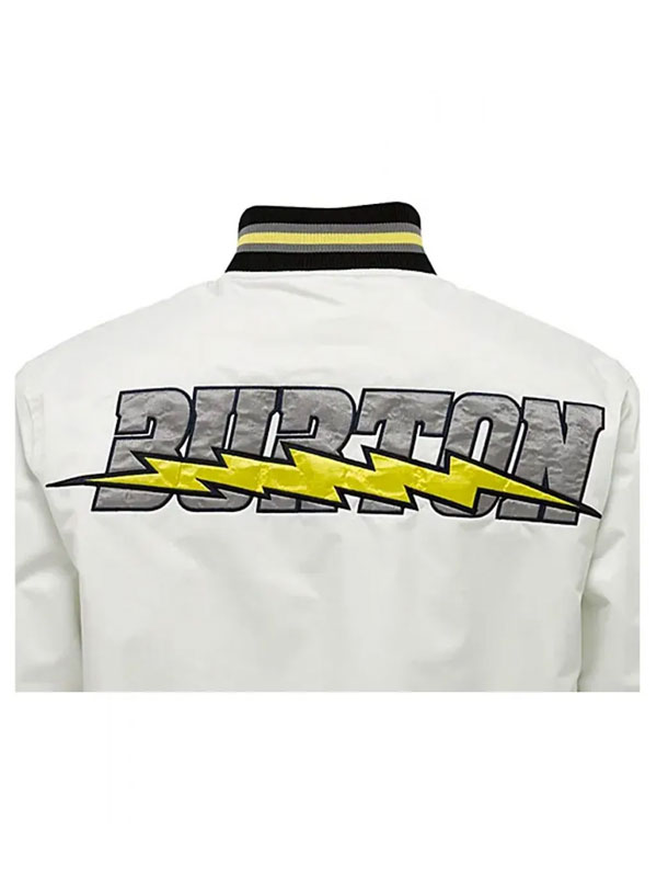 Snowboard Burton Unisex White Starter Varsity Jacket