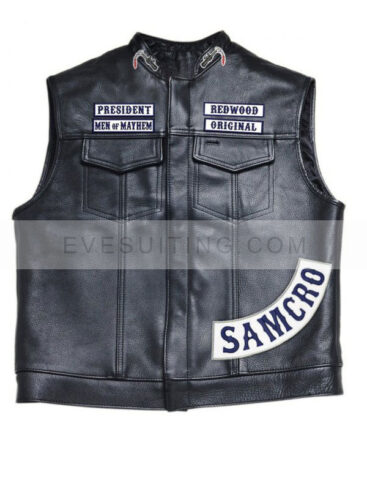 Sons Of Anarchy Leather Black Vest
