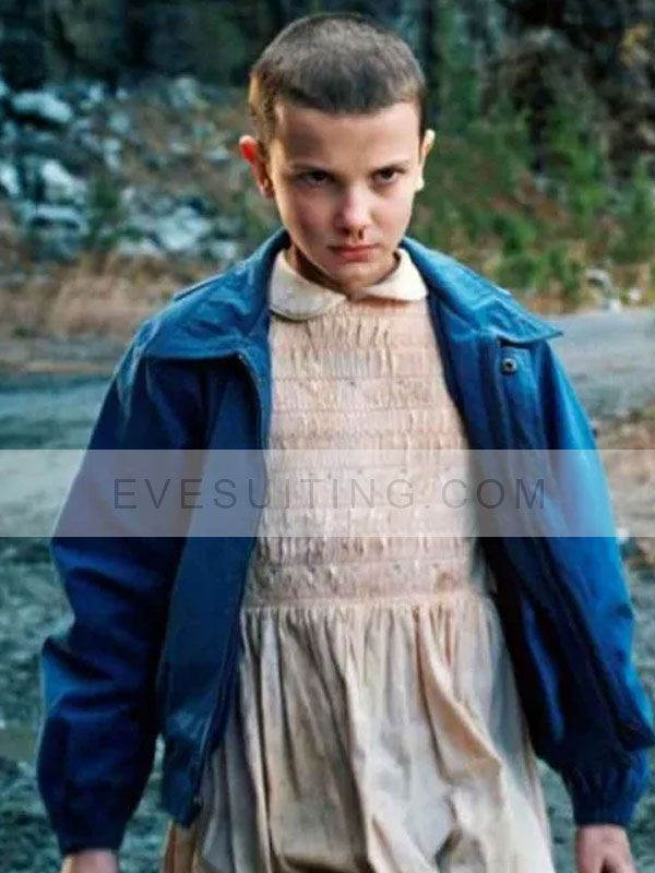 TV Series Stranger Things Millie Bobby Brown Blue Cotton Eleven Jacket