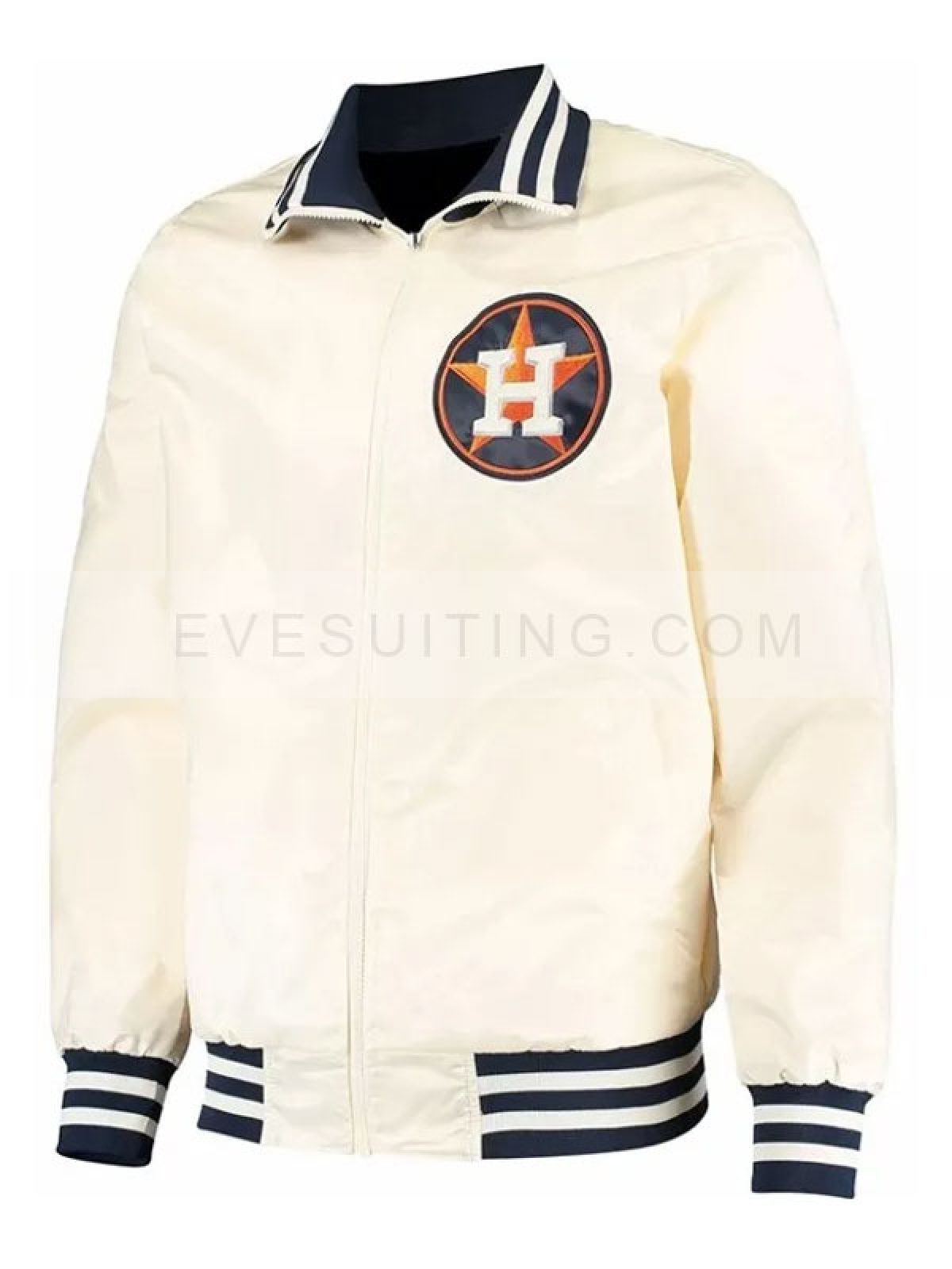 Houston Astros Star Satin Bomber Jacket - Eve Suiting