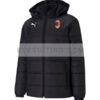 Ac Milan Black Puffer Hooded Jacket