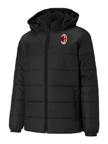 Ac Milan Black Puffer Hooded Jacket