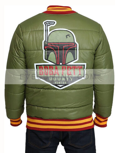 Mens Boba Fett Star Wars Puffer Green Jacket