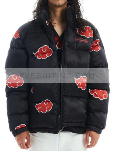 Naruto Akatsuki Black Puffer Jacket