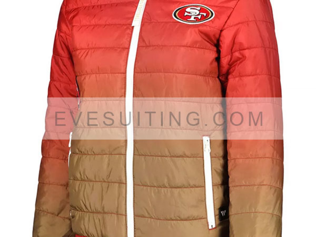 San Francisco 49ers Scarlet Gold Puffer Jacket