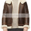 Sheepskin Shearling Alex Brown Leather Jacket