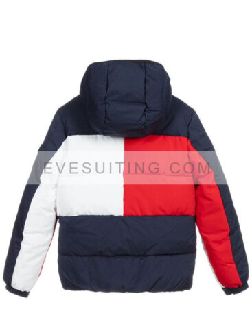 Tommy Hilfiger Tri-Color Hooded Puffer Jacket