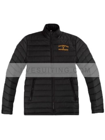 Tv Series Yellowstone Dutton Ranch Black Puffer Jacket