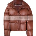 The Kim Kardashian S02 Brown Puffer Jacket