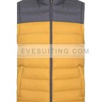 Yellow And Grey Station Eleven Miles Puffer Vest