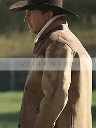 Yellowstone S03 Kevin Costner Shearling Suede Jacket