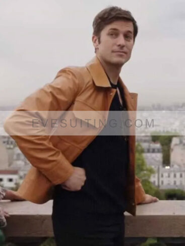 Gabriel S03 Emily in Paris Tan Leather Brown Jacket