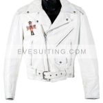 Guns N Roses Paradise City White Leather Moto Jacket