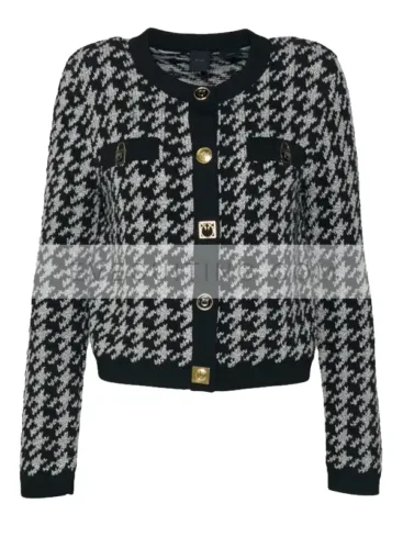 Lily Collins Emily In Paris S03 Houndstooth Jacket