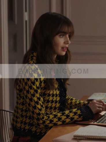 TV Series Emily in Paris Season O3 Lily Collins Yellow Blazer