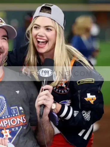 Victory Parade Kate Upton Astros Patches Jacket 2022