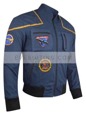 Captain Jonathan Archer Tv Series Star Trek Enterprise Blue Flight Jacket