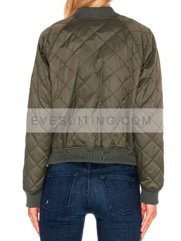 Hailey Upton S08 Chicago PD S08 Green Quilted Jacket