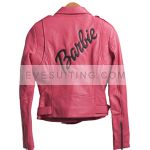 Womens Barbie Pink Leather Jacket