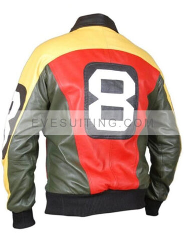 8 Ball David Puddy Seinfeld Patrick Warburton Bomber Leather Jacket
