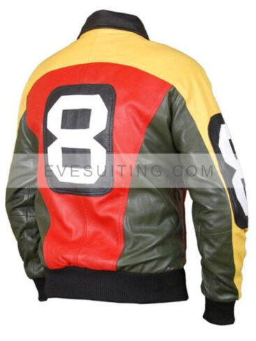 David Puddy Seinfeld Patrick 8 Ball Bomber Leather Jacket