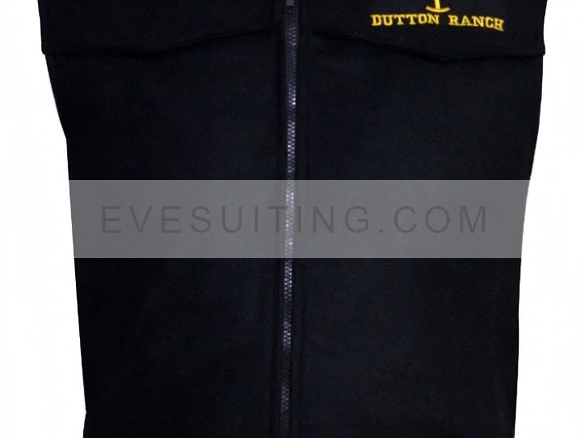 Yellowstone TV Series John Dutton Grey Wool Vest