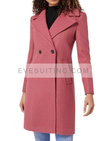 Lili Reinhart Betty Cooper Riverdale Season 4 Pink Wool Trench Coat