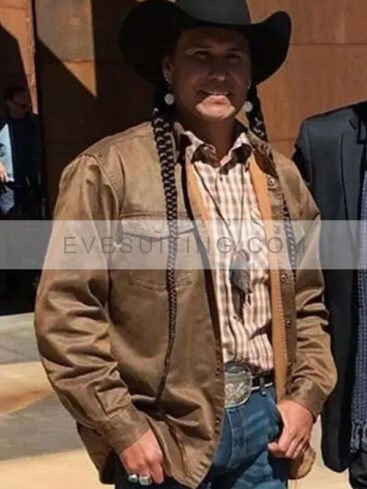 Mo Brings Plenty Yellowstone Season 4 Brown Jacket