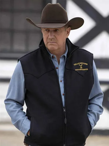 Season 5 Yellowstone John Dutton Black Vest