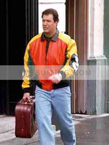 Seinfeld Patrick Warburton 8 Ball Bomber Leather Jacket