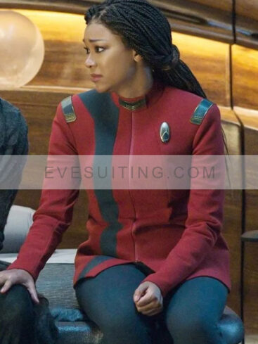 Star Trek Discovery S04 Michael Burnham Red Wool Jacket