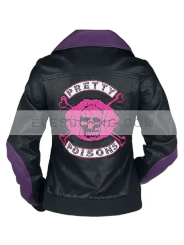 Vanessa Morgan Skull Kiss Riverdale Toni Topaz Black Leather Jacket