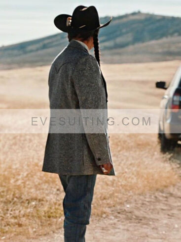 Yellowstone Grey Wool Blazer Coat
