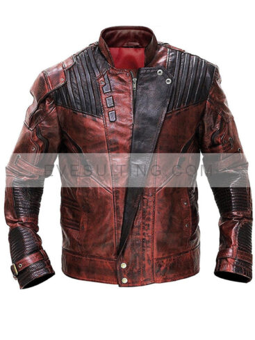 Chris Pratt Guardians of the Galaxy 2 Leather Maroon Jacket