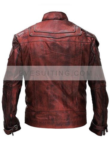 Chris Pratt Guardians of the Galaxy 2 Peter Quill Leather Maroon Jacket