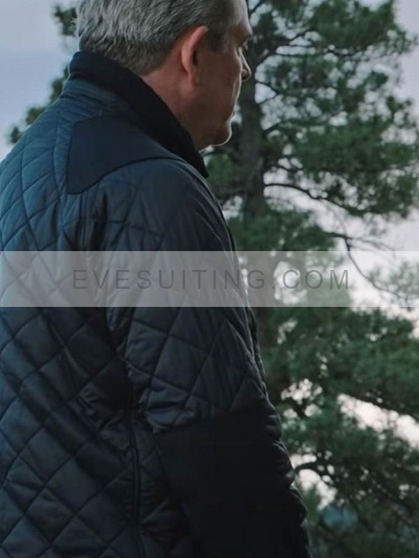 Dan Jenkins Tv Series Yellowstone Danny Huston Blue Quilted Jacket