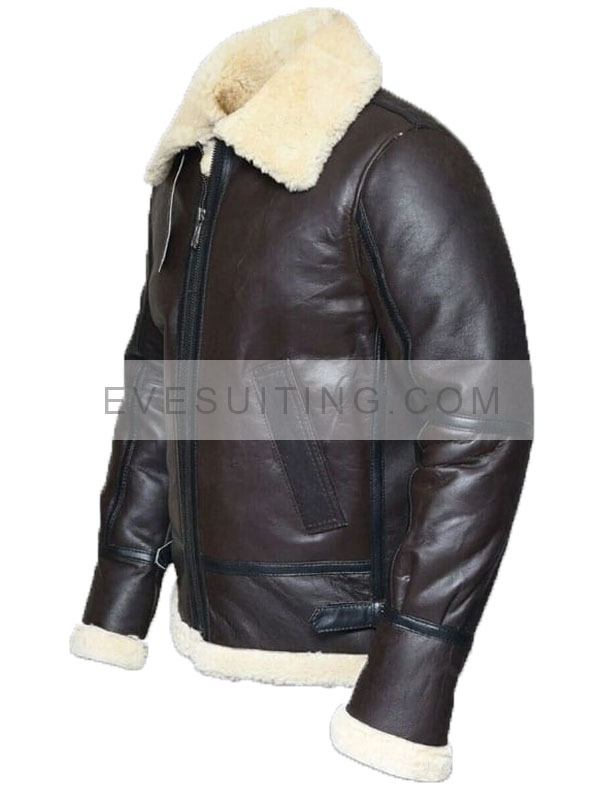 Dark Brown RAF Sheepskin Leather Flying Jacket