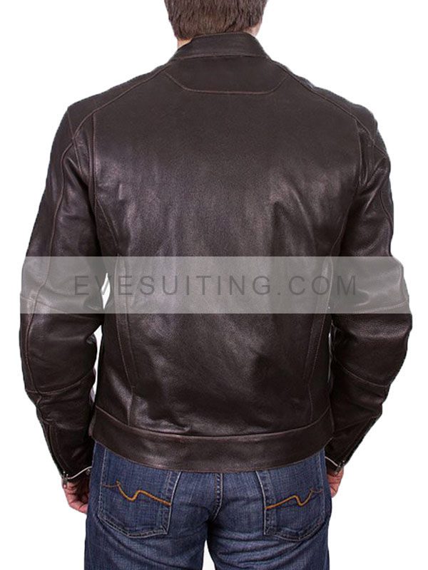 Leather Biker Rocker Jacket For Men's