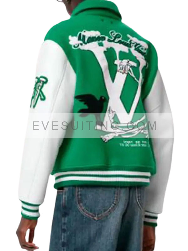 Louis Vuitton Green Varsity Letterman Jacket
