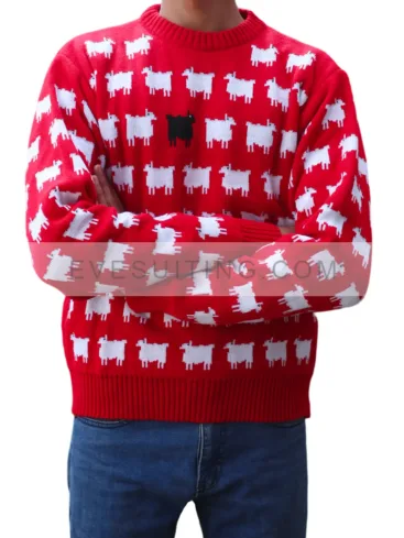 Princess Diana Sheep Red Sweater For Men