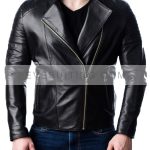 Quilted Motorcycle Leather Jacket
