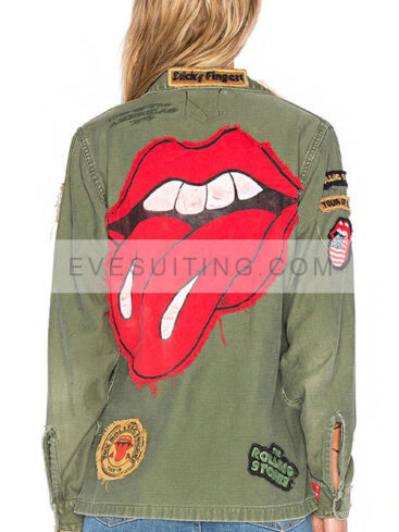 Rolling stones 1975 Army Green Cotton Jacket