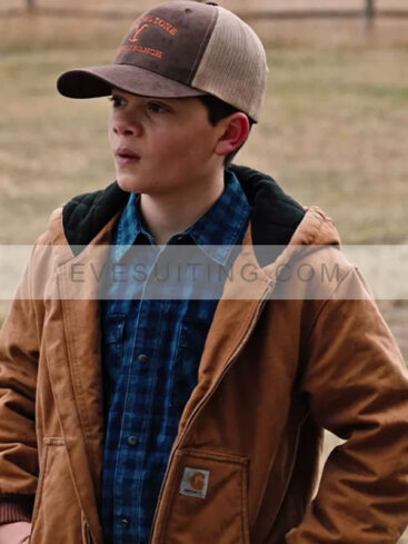 Tate Dutton Yellowstone Hooded Brown Jacket