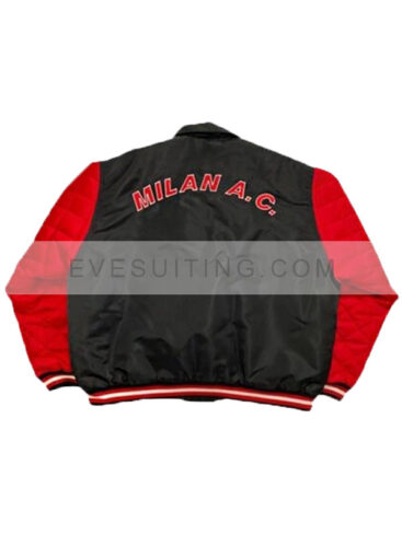 AC Milan Lotto Black & Red Jacket